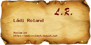 Ládi Roland névjegykártya